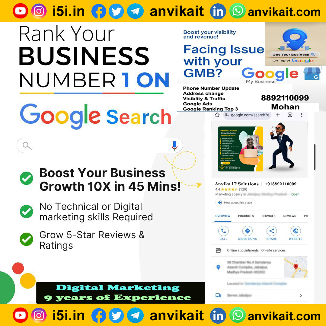 Google My Business profile / monthly